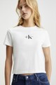 CALVIN KLEIN JEANS Tricou crop slim fit cu logo Femei