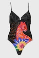 DESIGUAL Costum de baie intreg cu imprimeu grafic Panter Femei