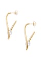 Lulu & Jane Обеци с 14К златно покритие и перли Жени