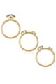 Lulu & Jane Set de inele placate cu aur de 14K - 3 piese Femei