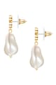 Yokoamii Cercei de aur de 14K filat cu perle si zirconia Femei