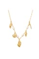 Yokoamii Colier de aur de 14K filat, cu pandantive si perle de cultura Femei