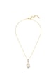 Yokoamii Colier de aur de 14K filat, cu zirconia si perle Femei