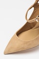 Tommy Hilfiger Tűsarkú nyersbőr cipő kivágással női