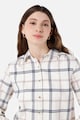 COLIN'S Kockás ing hegyes gallérral női