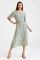 GreenPoint Rochie midi cu decolteu pe umeri Femei