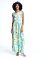 GreenPoint Rochie maxi cu slit lateral si model Femei