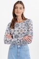 GreenPoint Kerek nyakú mintás pulóver női