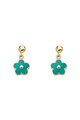 LMTS Kids Turquoise Flower Drop Stud Earrings Момичета