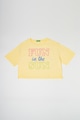 United Colors of Benetton Тениска с овално деколте и бляскава щампа Момичета