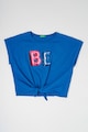 United Colors of Benetton Тениска от памук с шарка Момичета