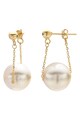 Lisa&Co. Cercei din argint placati cu aur de 14K si decorati cu perle Femei