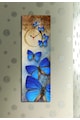 Clockity Текстилен стенен часивник с шарка на пеперуди Мъже