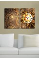 Clockity Ceas de perete cu imprimeu grafic Wallity Diptych Femei