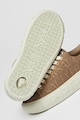Versace Pantofi sport de piele si jacquard cu logo Femei