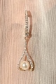 Maison Pauline Cercei placati cu aur de 14K si decorati cu zirconia si perle sintetice Femei