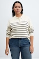 Mango Galléros póló csíkos mintával női