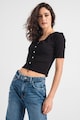 Only Tricou crop cu nasturi Femei