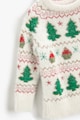 KOTON Karácsonyi mintás bolyhos pulóver Lány