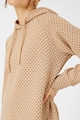 KOTON Kapucnis bő fazonú pulóver oldalt hasítékokkal női