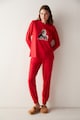 Penti Pijama cu pantaloni lungi si imprimeu grafic Femei