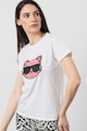 Karl Lagerfeld Logós organikuspamut póló női