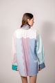 UVIA Памучна рикля тип риза с цветен блок Жени