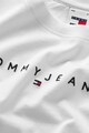 Tommy Jeans Organikuspamut póló logóhímzéssel női