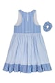 Tommy Hilfiger Раирана рокля с изрязан гръб Момичета