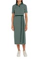 Tommy Hilfiger Rochie midi din amestec de bumbac organic cu model in dungi Femei