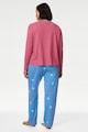 Marks & Spencer Дълга памучна пижама с принт Жени