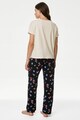 Marks & Spencer Pizsama felirattal és virágmintával női