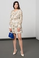 Stefanel Сатинирана рокля с щампа Жени