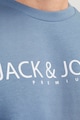 Jack & Jones Kerek nyakú pamuttartalmú pulóver logóval férfi
