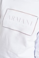 ARMANI EXCHANGE Памучен суитшърт с лого от декоративни камъни Жени