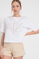 ARMANI EXCHANGE Tricou lejer din bumbac cu imprimeu logo Femei