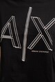 ARMANI EXCHANGE Laza fazonú pamutpóló logós részlettel női