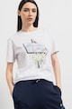 ARMANI EXCHANGE Памучна тениска с лого и принт Жени
