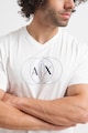ARMANI EXCHANGE Памучна тениска с шпиц Мъже