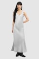 AllSaints Rochie maxi cu aspect satinat si slituri laterale Lisa Femei