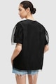 AllSaints Уголемена тениска Rosekis с мрежест външен слой Жени
