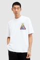 AllSaints Уголемена тениска Pleateu от органичен памук Мъже