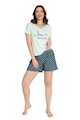 Laura Baldini Rövid pöttyös pizsama feliratos mintával női
