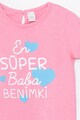LC WAIKIKI Памучна тениска с надпис Момичета