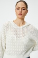 KOTON Kapucnis pulóver azsúros dizájnnal női