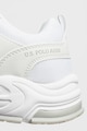 U.S. Polo Assn. Beyaz műbőr sneaker textilrészletekkel női