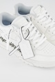 OFF-WHITE Pantofi sport de piele cu insertii de material textil si imprimeu text Femei