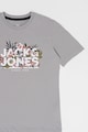 Jack & Jones Памучна тениска с лого и тропическа щампа Момчета