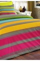 Bahar Set de pat cu dungi multicolore Elle Femei