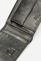 Pierre Cardin Кожен портфейл с метално лого и двойно прегъване Мъже